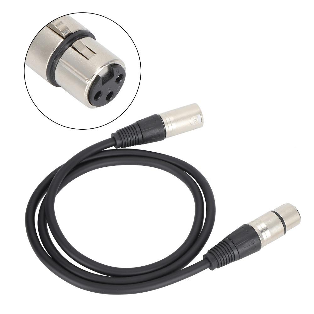 1m/3.3ft Microphone Cable 3Pin XLR Male to 3Pin XLR Female Male to Female Cable for Speakers