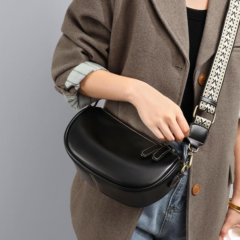 2025 New Women's Bag Crossbody Bag Genuine Leather Small Bag High-end Versatile Shoulder Underarm Bag