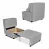 Fold-out Armchair for Sleeping KIMO Container Family Furniture Hunter Light Gray