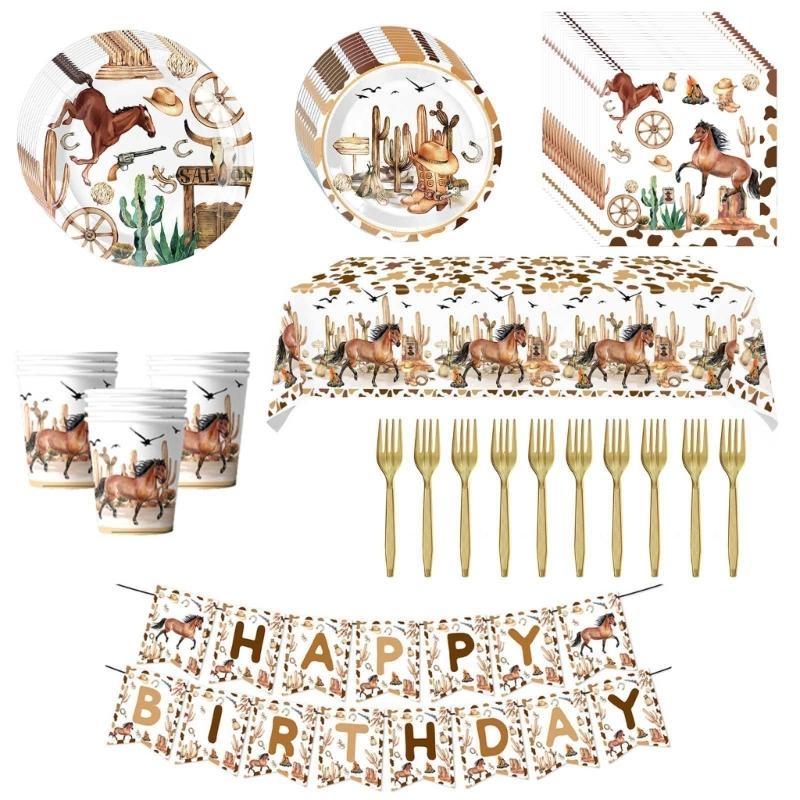 Horse Party Tableware Birthday Party Tableware Horse Themed Party Tableware