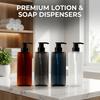 400/500ml Dispenser Sapone Vuoti Design Quadrato Flacone con Pompa Lozione Tipo a Pressione Ricaricabili Shampoo Sottobottiglie Uso Viaggio Doccia
