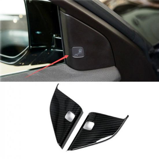 Carbon Fiber Front Triangle A Pillar Speaker Cover Trim For Acura TLX 2015-2022