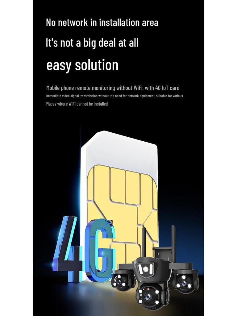 V380APP 360° Wireless Outdoor Night Vision 4G Camera with Remote Mobile Access