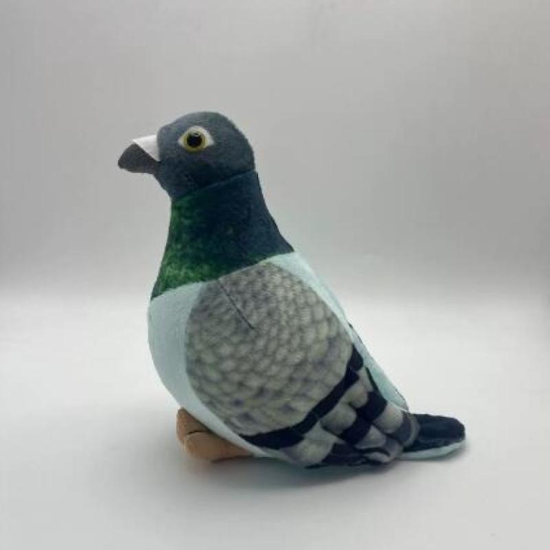 20cm Kawaii Simulated Gray Pigeon Plush Toy Cute Soft Stuffed Animals Plush Dove Bird Doll Collection Model Gifts Home Décor