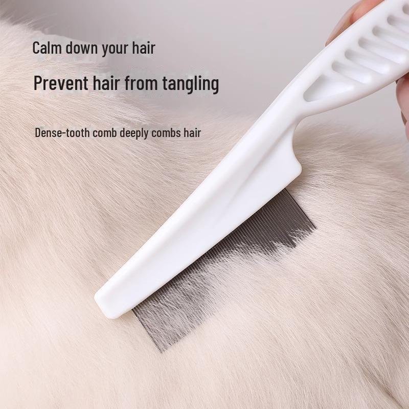 Cat and Dog Flea Comb: Steel, Dense Teeth, for Removing Lice and Long Hair.