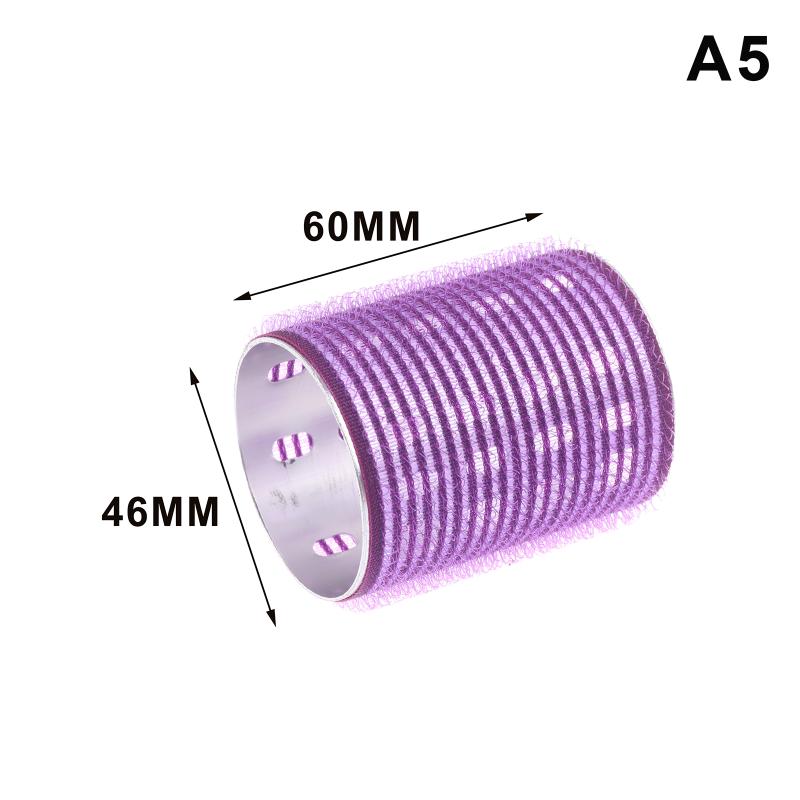 Rullo per Capelli Autoadesivo con Nucleo in Alluminio Colorato Gancio e Anello in Nylon Puro Rullo Autoaderente Styling Caldo Termico Arricciacapelli per Volume