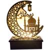 Good-Ramadan Eid Mubarak Wooden Ornament Lights Decorations For Home Islamic Muslim Party Eid Al-Adha Decor Eid Ornament