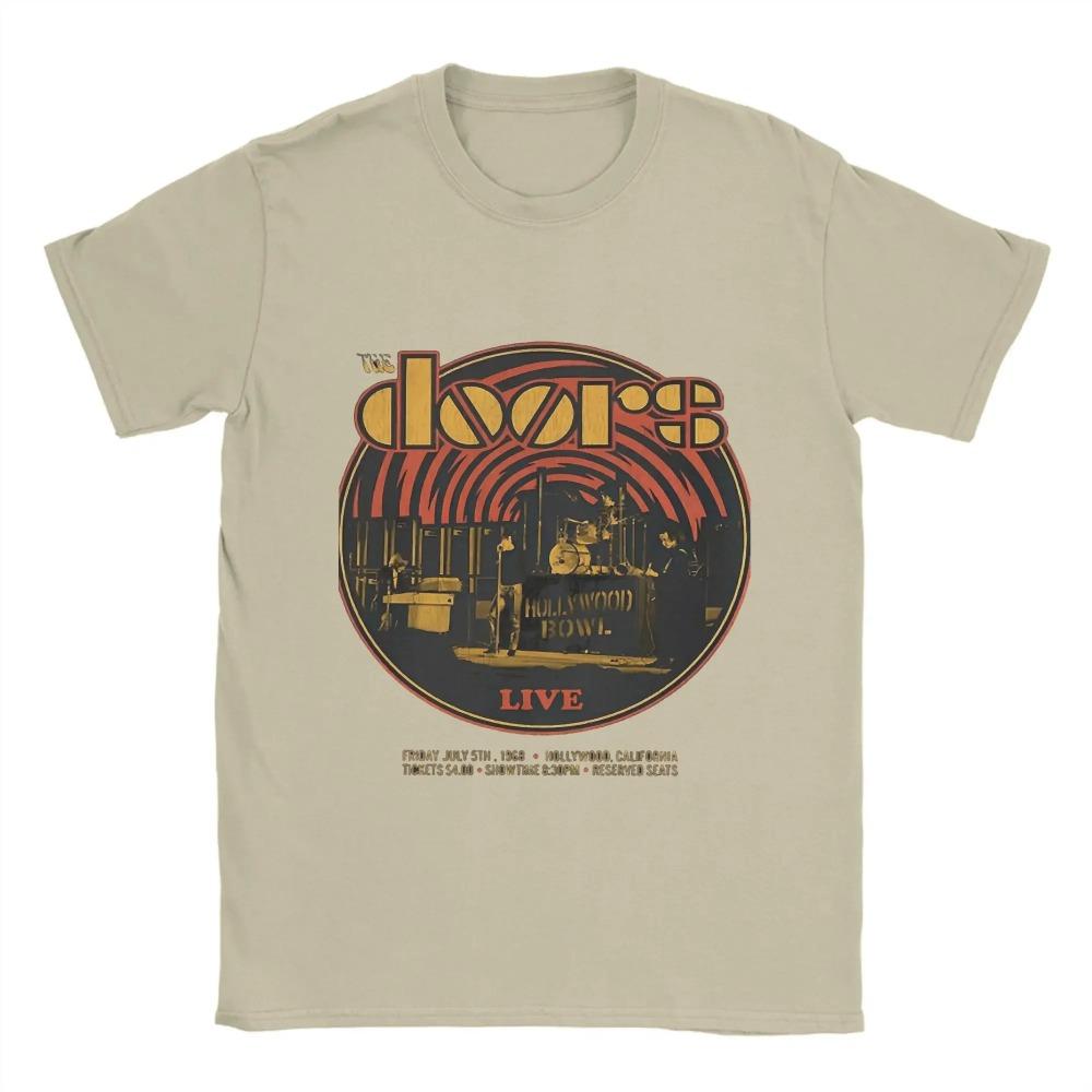 Summer Vintage The Doors T-Shirt Music Leisure T-Shirts Men  Comfortable Oversize Top Tees Short Sleeve Vintage Tshirt
