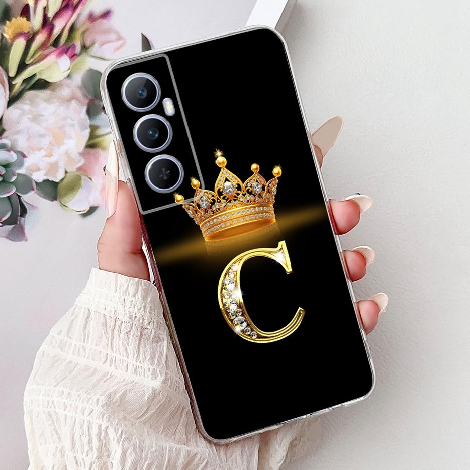 For Realme C65 4G Case RMX3910 Clear Silicone Luxury Letters Cover Soft Slim Phone Case For Realme C65 RealmeC65 4G Fundas Shell