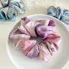 Design Sense Soft Hair Ties Fashion Satin Colorful Large Intestine Hair Bands Tie-dye Hair Accessories Printing Hair Scrunchies