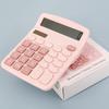Office 1PC Transparent Gradient Large Button Calculator Large Screen Electronic Calculator 12 Digit Student Specific Calculator