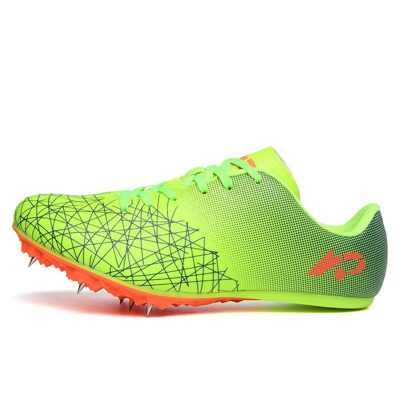 New spike shoes medium sprint running shoes male and female students middle track and field competition sports spike shoes 2025
