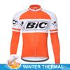 Cycling Jersey Man Long Sleeve Retro Winter Fleece Thermal Velveteen Orange Men's Bicycles Enduro Bike Trouser Clothes
