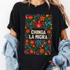 Chinga La Migra Shirt, Mexican Folk Art Floral Tee, Social Justice Protest Shirt,Immigrant Human Rights Tshirt, No Human Is Illegal