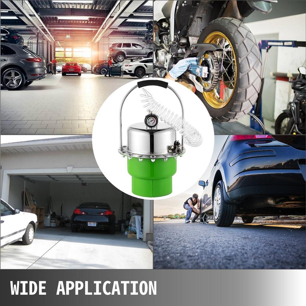 Pneumatic Air Pressure Bleeder, Brake Pressure Bleeding Tool Portable Brake and Clutch Bleeder Valve System Kit Garage Workshop Mechanics Brake Oil