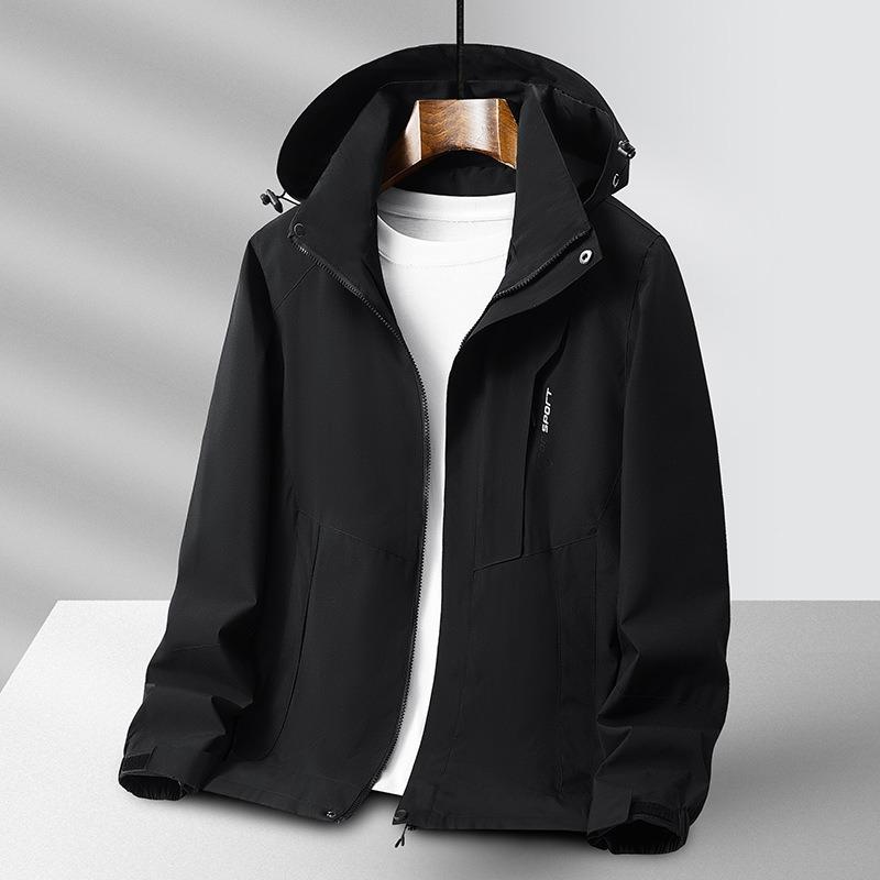 New Coat Men's New Spring and Autumn Workwear Jacket Top Loose Bomber Jacket Youth Hooded Men