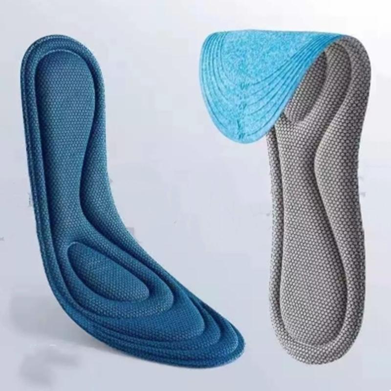 2 Pairs Memory Foam Orthopedic Insoles for Shoes Antibacterial Deodorization Sweat Absorption Insert Sport Shoes Running Pads