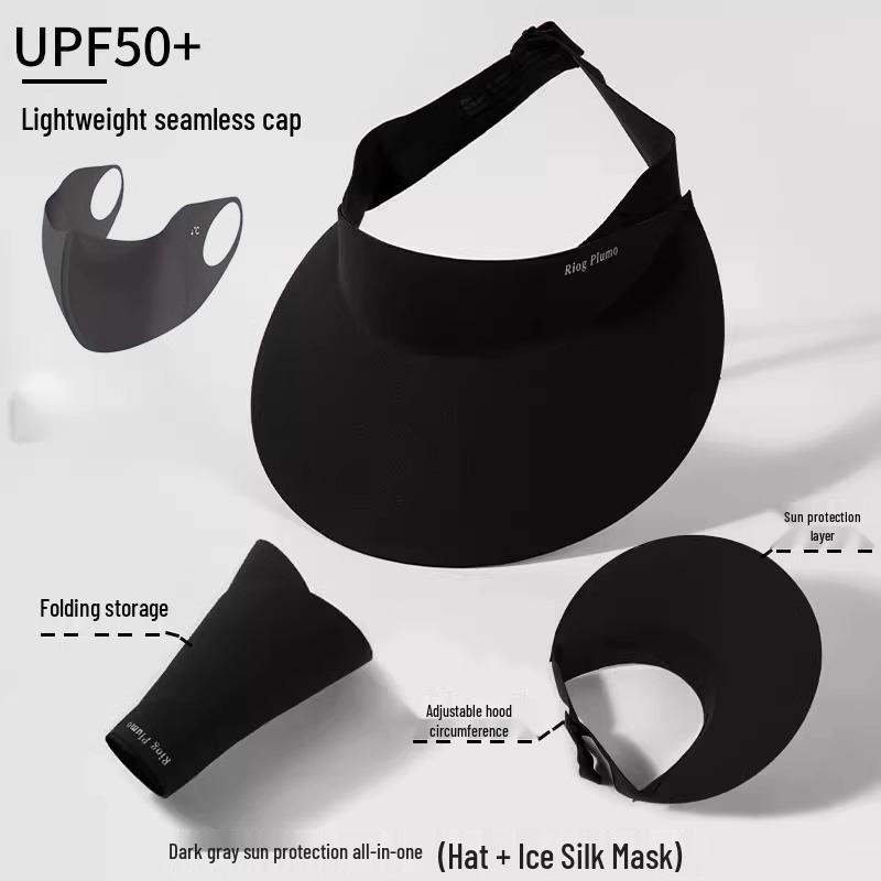 Women's UV Protection Visor Hat with Face Covering and Large Brim