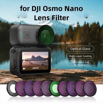 PL/UV/ND8 ND16 ND32 Lens Filter Black Soft/Night Protector HD Optical Glass Camera Filter Multi-Coated for DJI OSMO Nano