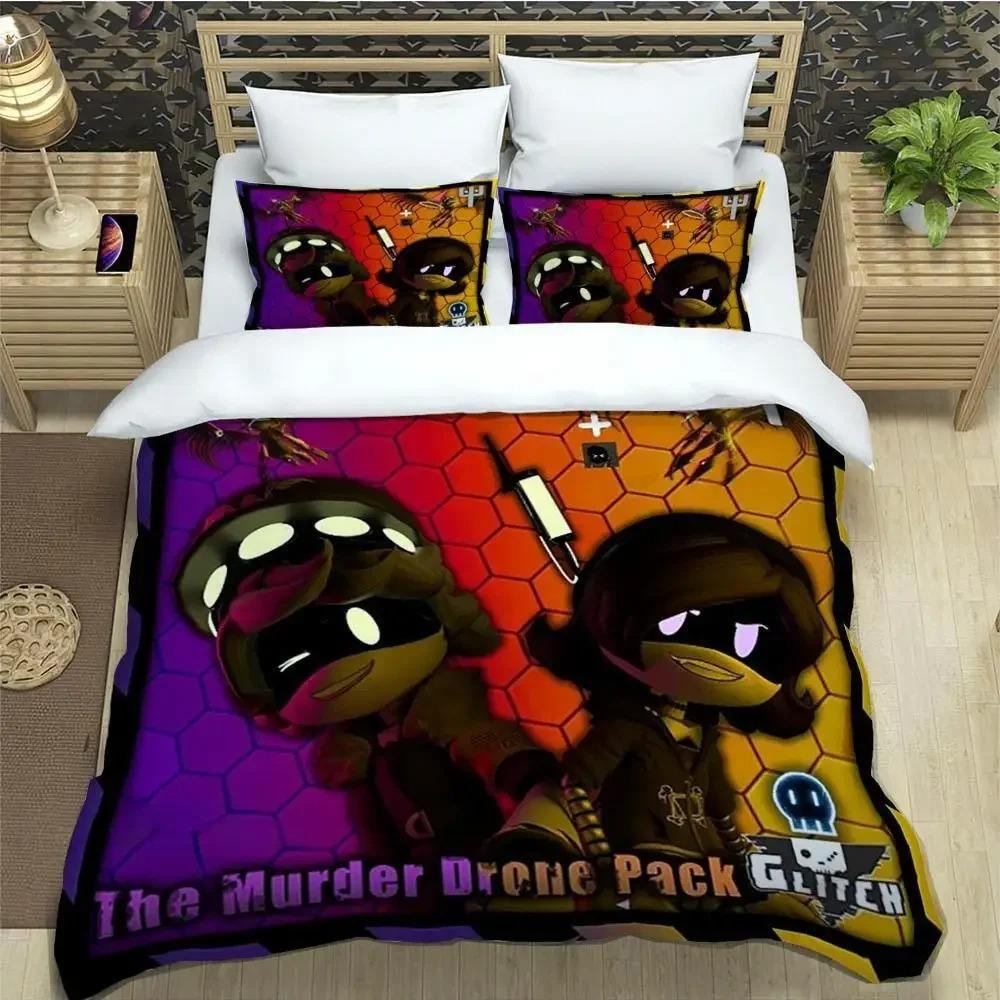 Murder Drones Cartoon Printed Bedding Sets Exquisite Bed Supplies Set Duvet Cover Bed Comforter Set Bedding Luxury Birthday Gift