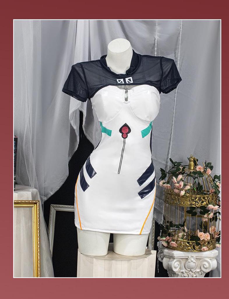 Evangelion Asuka & Rei Motorcycle Cosplay Leather Jacket Anime Set