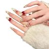10Pcs Waking Lion Girl Press On Nails New Year's Artificial Nails Finger Manicure  for Women & Girls