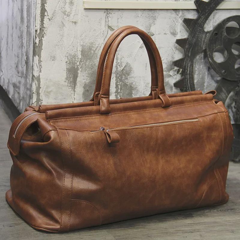 Pánská velkokapacitní retro crossbody cestovní a fitness taška 