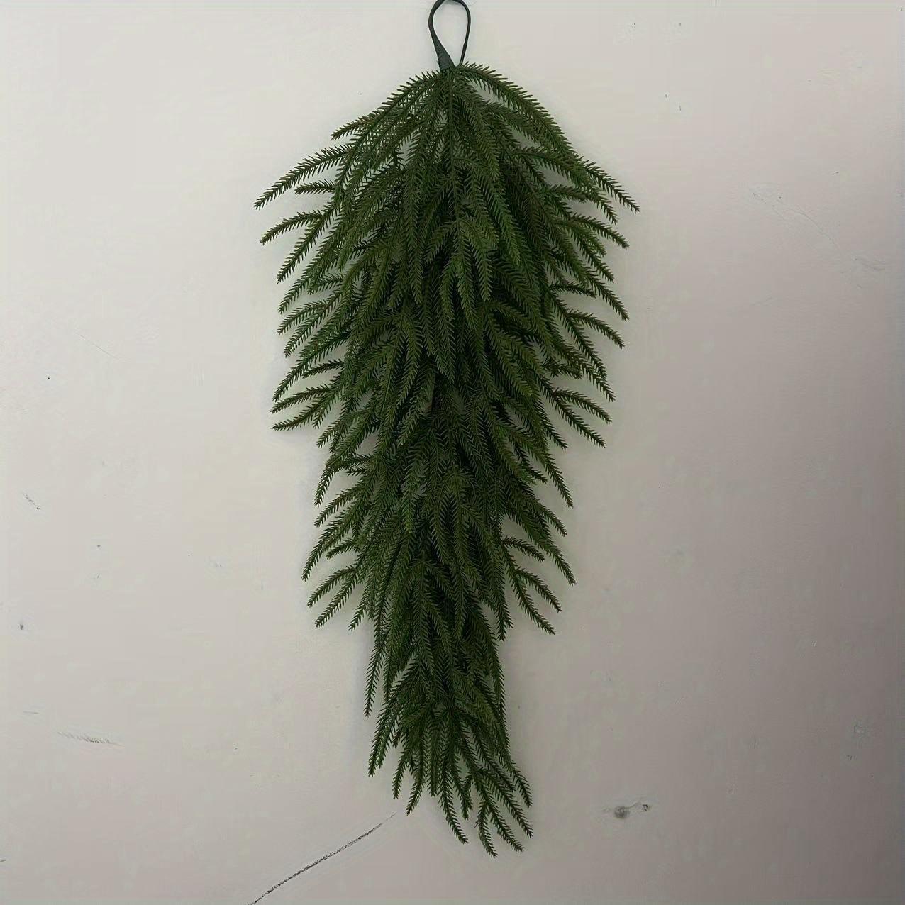 

1Pc Simulated Green Plant Christmas Nokford Pine Needle Soft Glue Rattan Garland Decoration