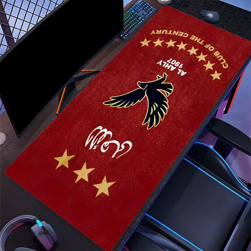 Al Ahly SC Mouse Pad, Large Gaming Desk Mat, Non-slip XXL Mousepad for Laptop & Tablet, Mini PC Playmat with Stitched Edges