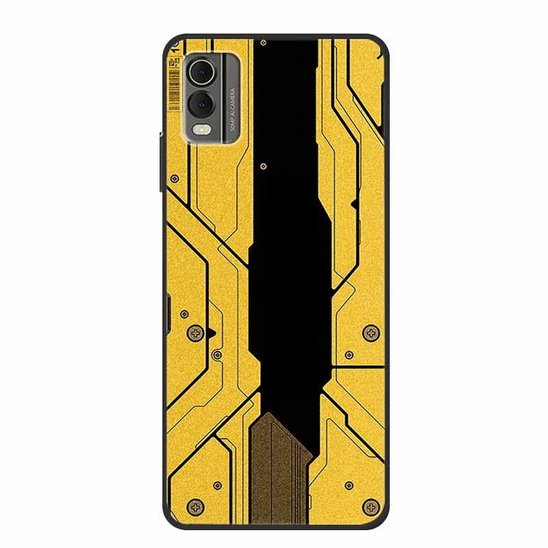 Pentru husă Nokia C32 6,5" Husă spate din silicon moale TPU de lux Carcase pentru telefon pentru NokiaC32 Protector drăguț Rezistent la șocuri Flori Capa