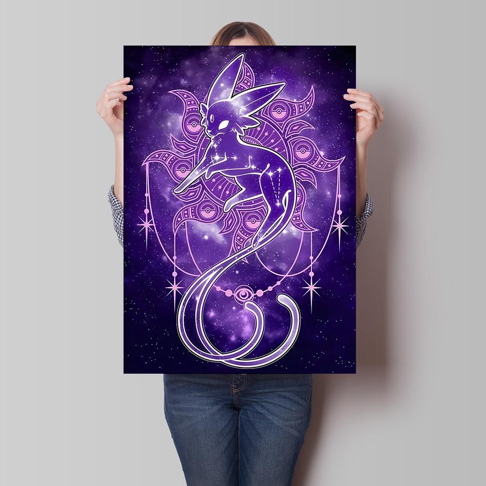 Print on Canvas Pokemon Eeveelution Family Hd Printing Oil Painting with Exquisite Details Home Children's Bedroom Decoration