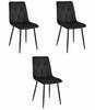 LIBRA Chair - Black Velvet / Black Legs X 3