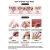 24pcs Long Coffin-Shaped White French Manicure Fake Nails Press On Nails Elegant Style For Women Girls For Daily Wear Or Parties Nail Supplies
