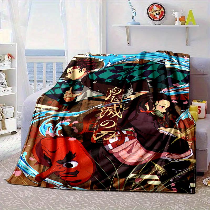 Anime Samurai Warrior's Journey Blanket Flannel Blanket for bed, sofa, Camping, Hiking, Picnic Essentials, gift for family Fan gifts