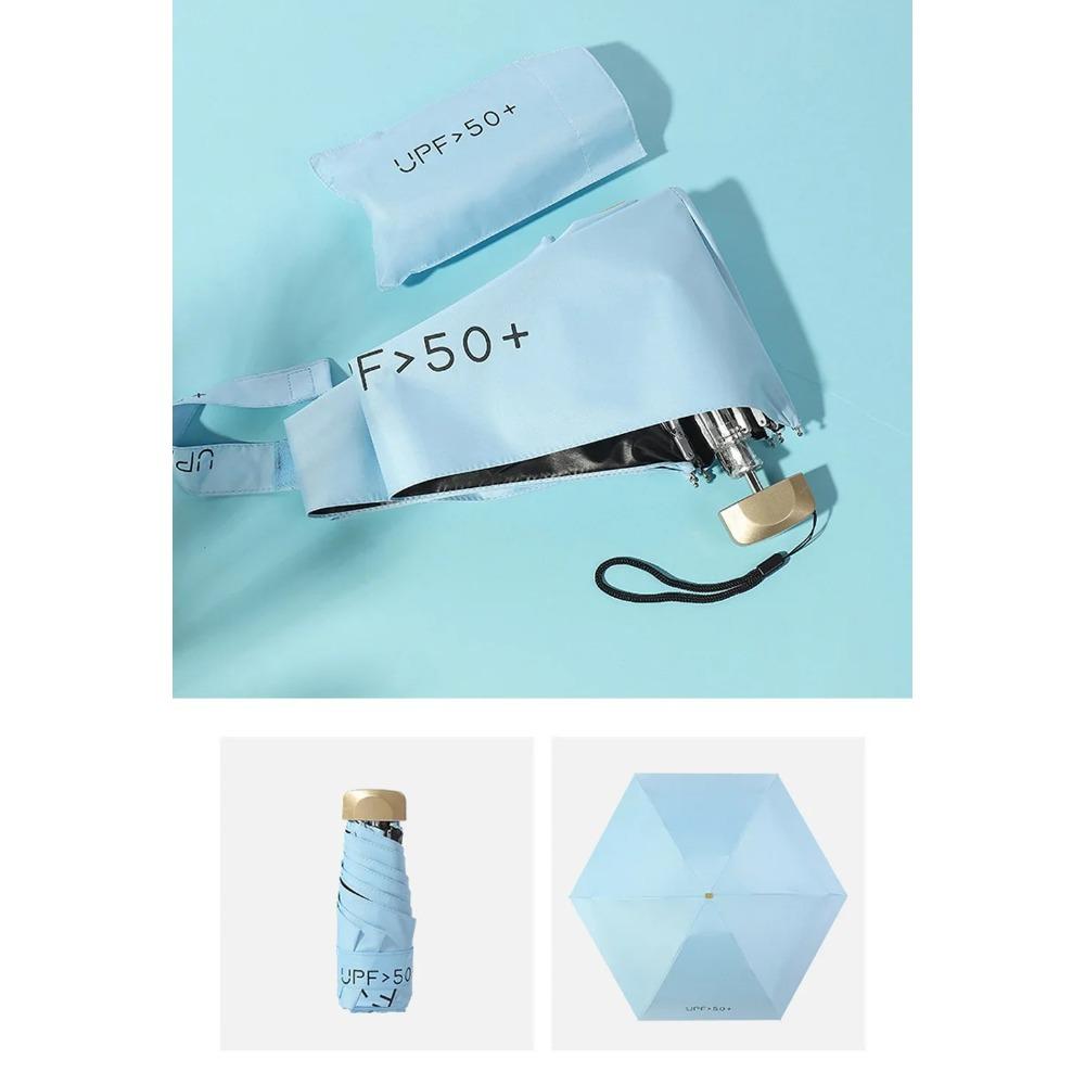 Compact & Fashionable Mini Sun Umbrella, Offers UV Protection - Durable 6-Bone Design, Built To Last with Prime Materials