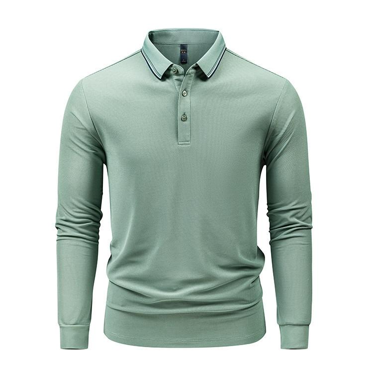 Classic Business and Leisure Polo Shirt Men's Long Sleeve