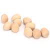 10Pcs Wooden Eggs Vivid Lightweight Portable Not Easily Broken Food Toy Faux Eggs for Family
