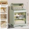 Kitchen Bowl & Chopstick Storage Rack with Lid for Tableware and Dish Draining