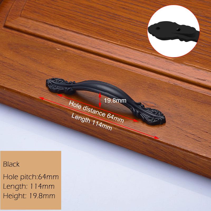 KAK European Zinc Alloy Cabinet Handles Wadrobe Door Pulls Drawer Knobs Kitchen Cupboard Handles Furniture Handle Hardware