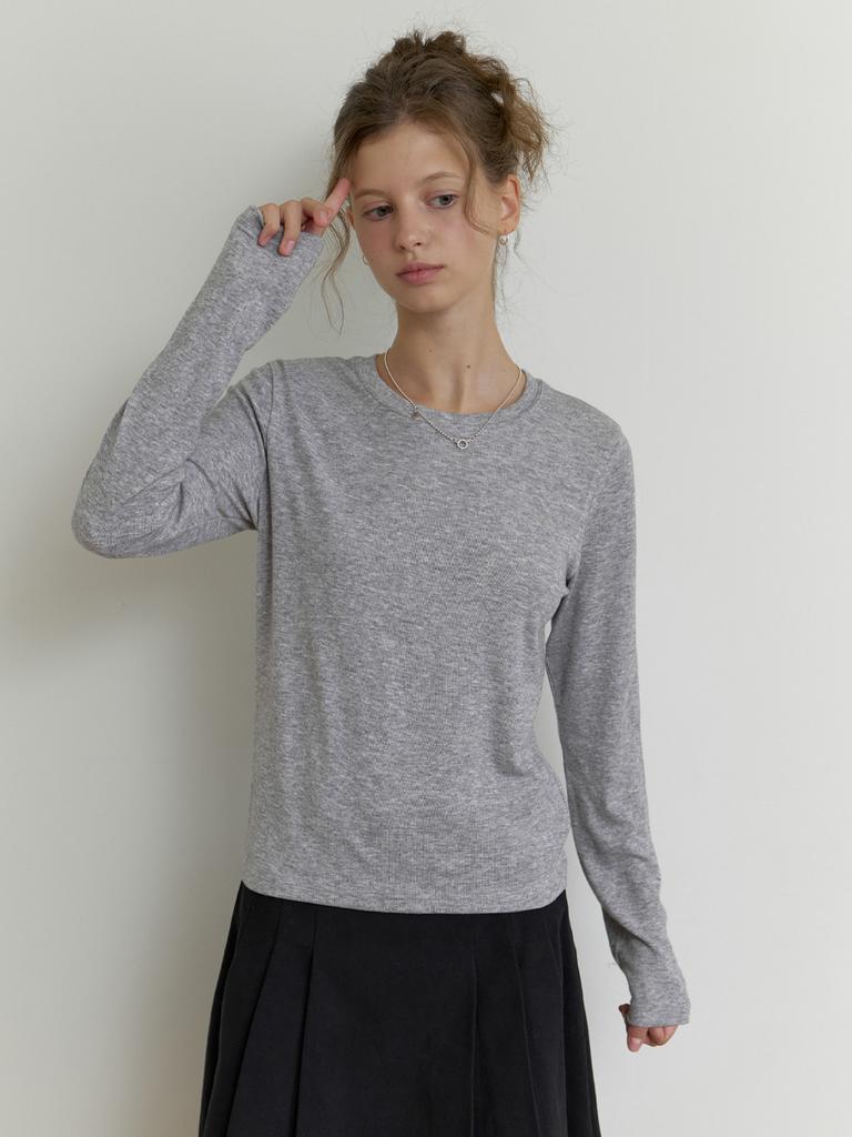 Deomiteun Oli Layered T-Shirt (Gray)