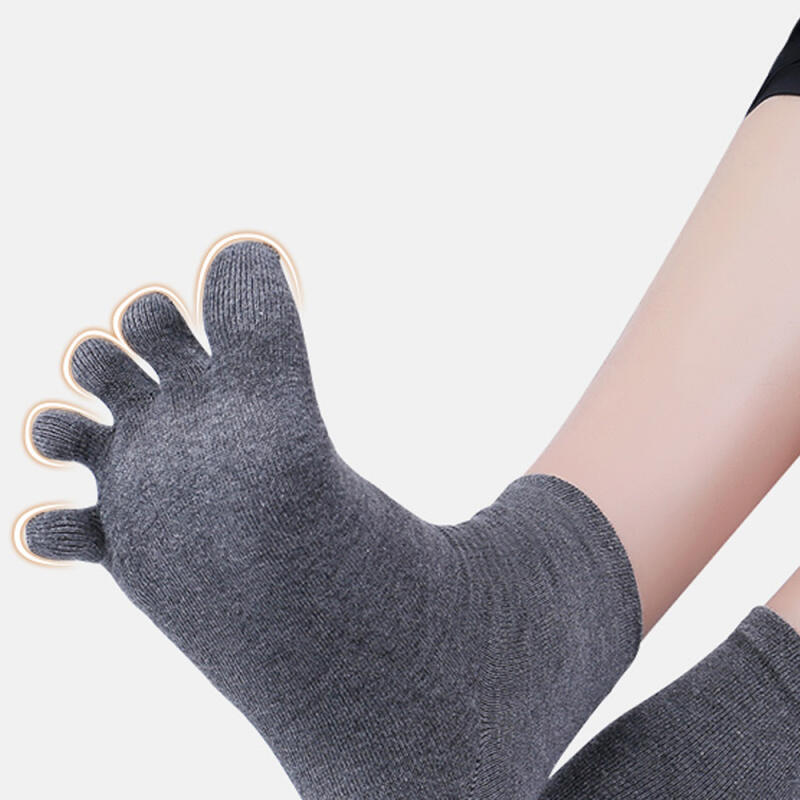 Мужские базовые носки с пятью пальцами до щиколотки (10 пар) 10 pairs of gray