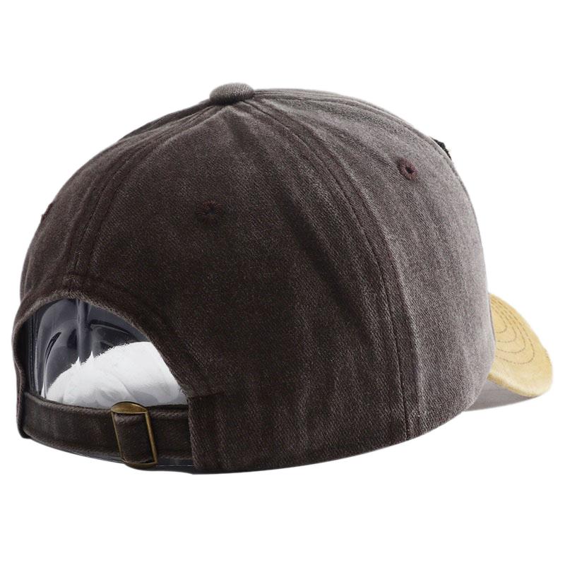 New Designer Letter Embroidered Stitching Washed Cotton Baseball Cap For Men Women Snapback Vintage Outdoor Sport Sun Protection Hat Gorras