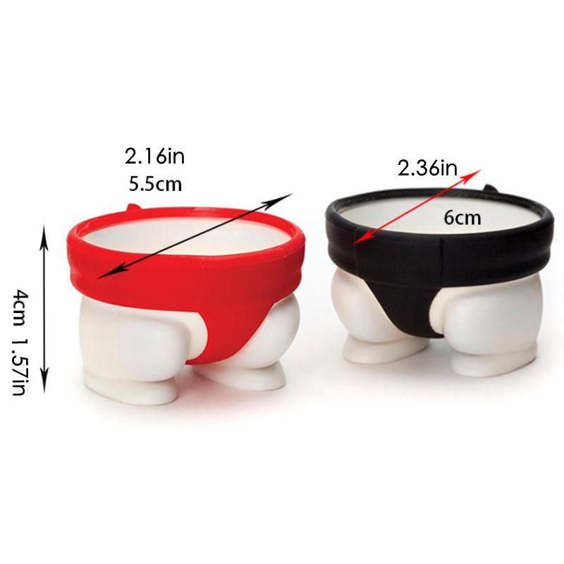 

2PCS Funny Egg Storage Container with Poop Emoji Design, Creative Kitchen Organizer for Fridge & Table Display