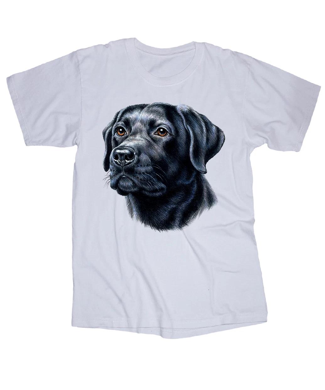 Black Lab dog face T-shirt 4XL