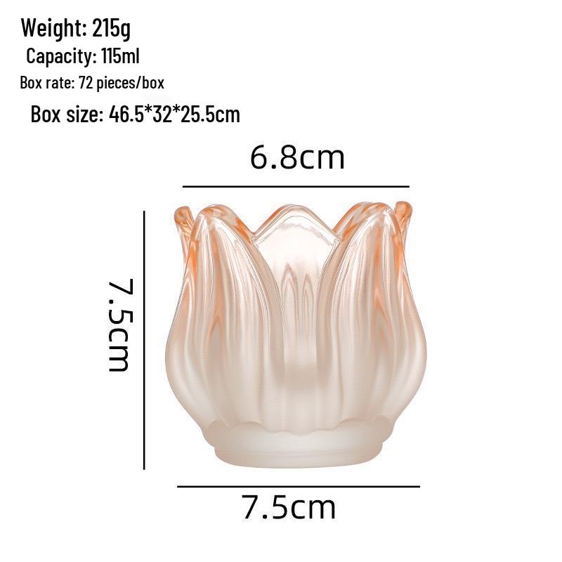 Colorful Tulip Glass Candle Holder & Aromatherapy Diffuser for Home Decor