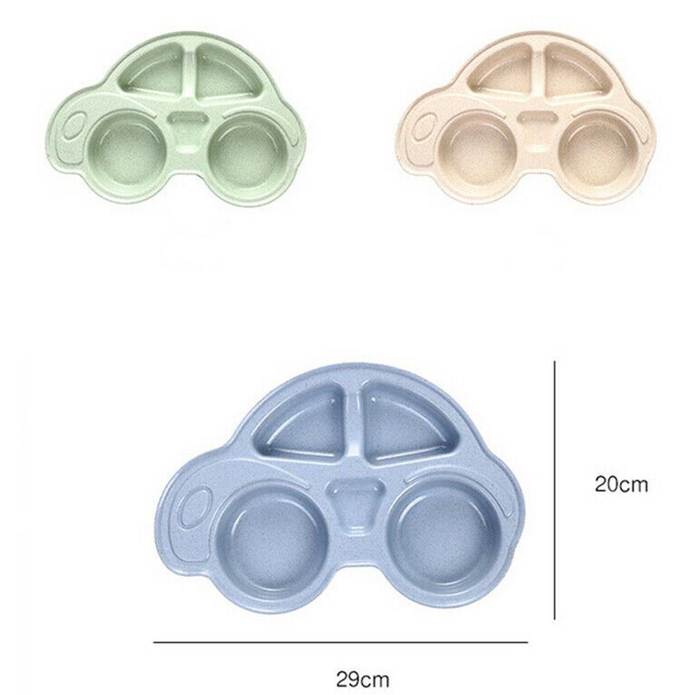 Toddler Infant Baby Dishes Cartoon Car Shape Plate Separated Child Food Plates Kids Dinnerware Tableware Tray