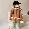 Children's Coat Winter Hooded Fur Thickened Short Warm Jacket
