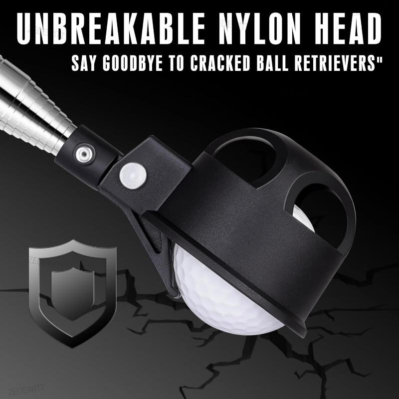 For Golf Water Pond Use Professional Auto Lock Ball Retriever Telescopic Stainless Shaft With Non Slip Rubber Handle
