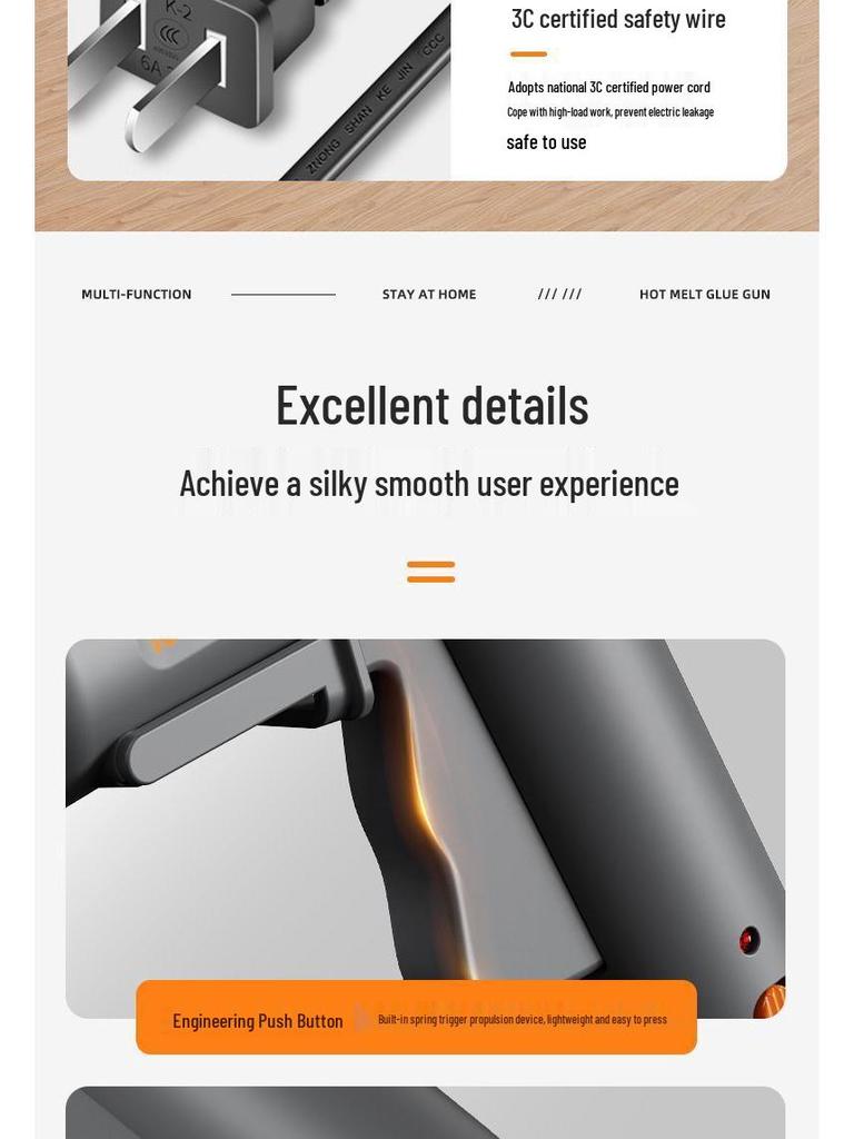 High-Value Small Hot Melt Glue Gun for Handmade DIY with 7mm High Viscosity Glue Sticks