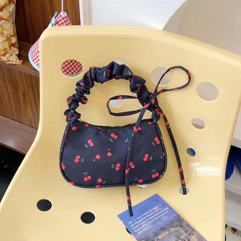 Fresh and Sweet Handbag Bag Women's New Fashion Flower Nylon Shoulder Bag Fashion Underarm Bag